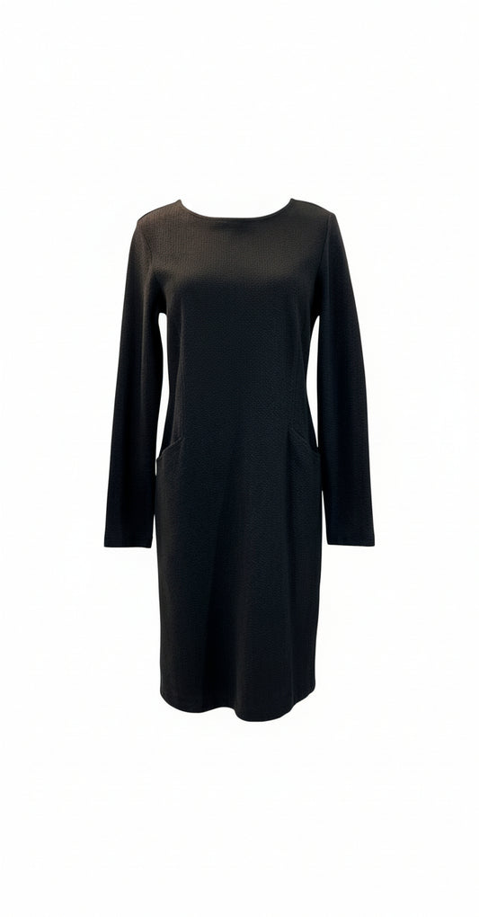 Kleid langarm m.Taschen, black