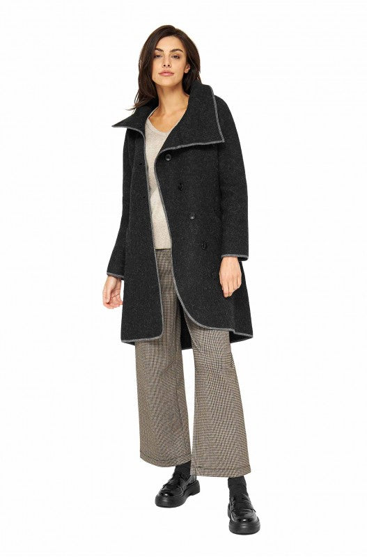 Alpaka Mantel ASI Schwarz Grau