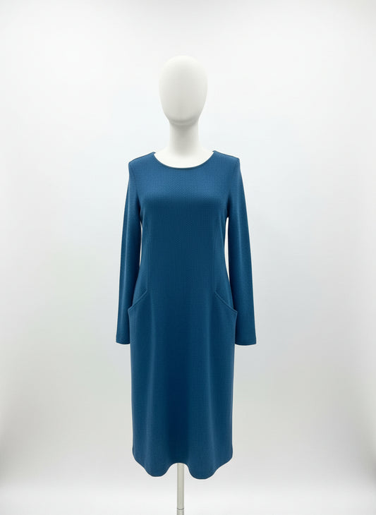 Kleid langarm m. Taschen, dark blue