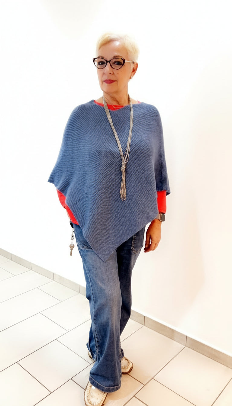 Alpaka Ponchito, Blau